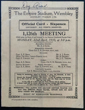 Load image into Gallery viewer, 1935 British Greyhound Racing Program Empire Stadium Wembley Vintage England