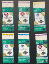 Load image into Gallery viewer, 1993 World Series All Games Ticket Stubs Toronto Blue Jays Baseball MLB Vintage