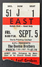 Load image into Gallery viewer, 1975 Maple Leaf Gardens Doobie Brothers Vintage Original Concert Ticket Toronto