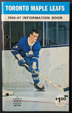 Load image into Gallery viewer, 1966/67 Toronto Maple Leafs Information Book NHL Hockey Media Guide Dave Keon