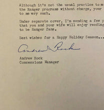 Load image into Gallery viewer, 1965 NHL Hockey Vintage Letter New York Rangers Madison Square Garden Letterhead