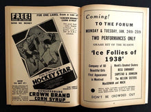 Load image into Gallery viewer, 1937 Forum Montreal VTG HKY Program Detroit Red Wings vs Montreal Maroons NHL