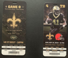 Load image into Gallery viewer, 2018 New Orleans Saints Proof Tickets NFL Football Mercedes-Benz Superdome Brees