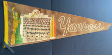 Load image into Gallery viewer, 1968 New York Yankees Team Photo Pennant Mickey Mantle Whitey Ford Bobby Cox