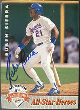 Load image into Gallery viewer, Ruben Sierra Autographed 1992 Upper Deck Baseball Card Signed MLB Rangers