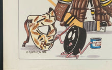 Load image into Gallery viewer, Circa 1970 Gerry Cheevers Sporticatures by Pelkowski Boston Bruins NHL Vintage