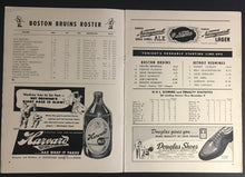 Load image into Gallery viewer, 1947 Boston Garden NHL Hockey Program Bruins vs Detroit Red Wings 6 Page Insert
