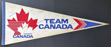 Load image into Gallery viewer, 1983 Team Canada Autographed x22 Pennant Signed Hockey NHL HOF Vintage JSA