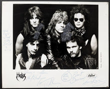 Load image into Gallery viewer, 1980s Helix Autographed Capitol Records Promotional Photo Signed Canadian Rock
