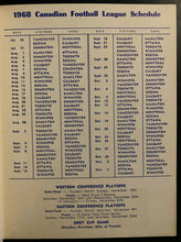 Load image into Gallery viewer, 1968 Vintage Canadian Football League Winnipeg Blue Bombers Media Guide Program