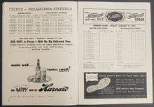 Load image into Gallery viewer, 1949 Boston Garden NBA Program Philadelphia Warriors vs Celtics Newton + Waltham