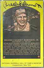 Load image into Gallery viewer, 1964 Cooperstown Baseball HOF Plaque Post Card Signed Brooks Robinson PSA/DNA