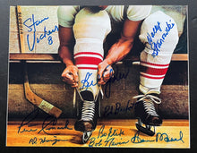 Load image into Gallery viewer, Vintage Autographed Hockey Print Photo x10 Players Stanowski + Vickers +