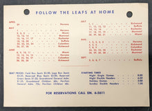 Load image into Gallery viewer, Toronto Maple Leaf Baseball Team Pocket Schedules 1952-1959 Vintage