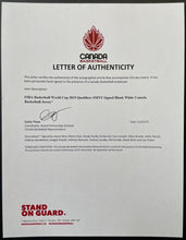 Load image into Gallery viewer, Team Canada 2019 FIBA World Cup Autographed Basketball Jersey Signed CBF LOA