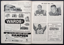 Load image into Gallery viewer, 1959 NFL Football Complete Unscored Program Baltimore Colts Los Angeles Rams VTG