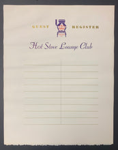 Load image into Gallery viewer, Vintage 1960's / 1970's Maple Leaf Gardens Hot Stove Lounge Club Register Page