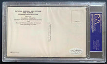 Load image into Gallery viewer, 1964 Cooperstown Baseball HOF Plaque Post Card Signed Rollie Fingers PSA/DNA