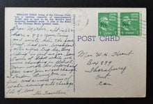 Load image into Gallery viewer, Circa 1940's Wrigley Field Chicago Cubs Baseball Postcard Vintage Postmarked