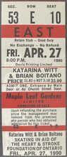 Load image into Gallery viewer, 1990 Maple Leaf Gardens Katarina Witt + Brian Boitano Skating Exhibition Ticket