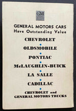 Load image into Gallery viewer, 1933-34 General Motors GM Hockey Broadcast Guide NHL Toronto Maple Leafs Maroons