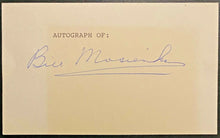 Load image into Gallery viewer, Bill Mosienko Signed Index Card Autographed Chicago Blackhawks Hall of Famer Vtg