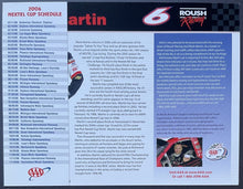 Load image into Gallery viewer, 2006 Mark Martin Signed Promo Roush Racing Photo Card + NASCAR Schedule