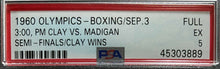 Load image into Gallery viewer, 1960 Cassius Clay Muhammad Ali Olympic Boxing Full Ticket Semi Finals PSA 5