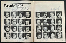 Load image into Gallery viewer, 1973 Toronto Toros 2nd WHA Hockey Game Program + Ticket Autographed Signed v NY