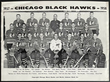Load image into Gallery viewer, 1957-58 Chicago Blackhawks Team Issued Nestor Johnson Promo Photo Rookie Hull +