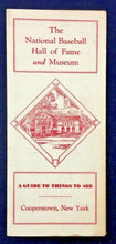 Load image into Gallery viewer, 1955 Baseball Hall Of Fame Brochure A Guide To Things To See Cooperstown NY MLB
