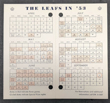 Load image into Gallery viewer, Toronto Maple Leaf Baseball Team Pocket Schedules 1952-1959 Vintage