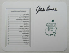 Load image into Gallery viewer, 1998 Masters Champion Jack Burke Jr Autographed Augusta National Club Scorecard