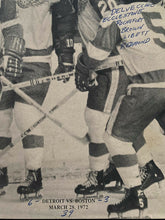 Load image into Gallery viewer, 1972 Detroit Olympia NHL Hockey Program Red Wings vs Bruins Orr Gets 37th Goal