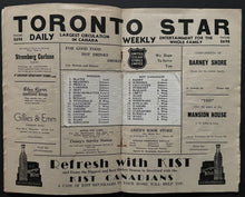 Load image into Gallery viewer, 1939 Rare Stratford Arena Gardens Program Kist Canadians vs Windsor Chryslers