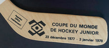 Load image into Gallery viewer, 1977 World Ice Hockey Junior Championship Sherwood Mini Stick Montreal Quebec
