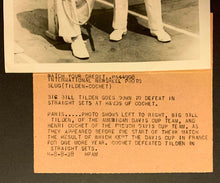Load image into Gallery viewer, 1928 International News Press Photo Bill Tilden Tennis Legend + Henri Cochet