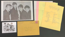 Load image into Gallery viewer, 1964 The Beatles London Fan Club Item Lot Biographies + Photo Postcard + Mailer
