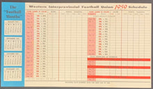 Load image into Gallery viewer, 1959 Western Interprovincial Football Union Pocket Schedule Bulman's Bros LTD