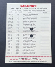 Load image into Gallery viewer, 1957 MLB Baseball Broadcast Pocket Schedule Carlings Black Label New York