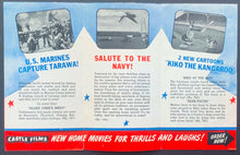 Load image into Gallery viewer, 1943 Castle Films Joe Louis Famous Fights + New Home Movies Fold-Out Brochure