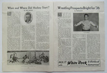 Load image into Gallery viewer, 1936 Boston Gardens NHL Hockey Program Boston Bruins vs Chicago Blackhawks