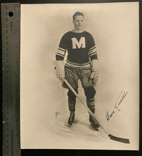 Load image into Gallery viewer, 1932 NHL Hockey Vtg Rice Photo Montreal Maroons Dave Trottier Heavy Card Stock