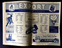 Load image into Gallery viewer, 1956 JR Hockey Program Maple Leaf Gardens VTG Biltmores Marlboros Canucks Majors