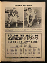 Load image into Gallery viewer, 1965 CFL Football Vtg Program Saskatchewan Roughriders v Toronto Argonauts CNE