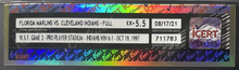 Load image into Gallery viewer, 1997 World Series Game 2 MLB Baseball Ticket Florida Marlins vs Cleveland iCert