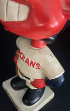 Load image into Gallery viewer, 1960s Cleveland Indians White Square Base Chief Wahoo Bobblehead MLB Baseball
