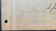 Load image into Gallery viewer, 1933-34 Montreal Canadiens Team Signed Sheet x16 Autographed Howie Morenz JSA