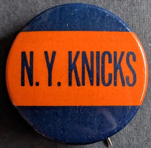 Load image into Gallery viewer, Circa 1950s New York Knicks Vintage Pinback Basketball NBA