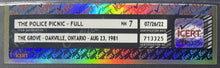 Load image into Gallery viewer, 1981 Police Picnic Full Concert Ticket The Grove Oakville Ontario